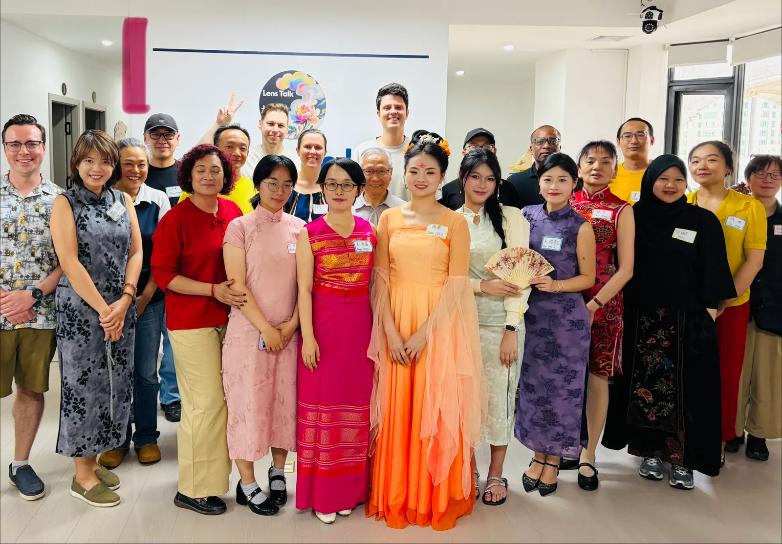 A group photo after a meet-up, many of us in qipao and other traditional dress